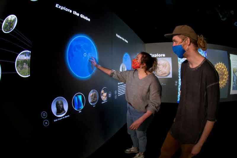 Boise State Stein Luminary Immersive and interactive art experience two users