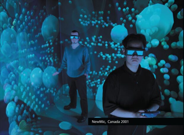 Four wall immersive and virtual extended reality CAVE at Newmic research in Canada 2001
