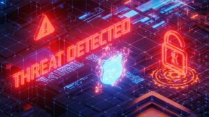 Cybersecurity incident response training - trheat detected digital graphic