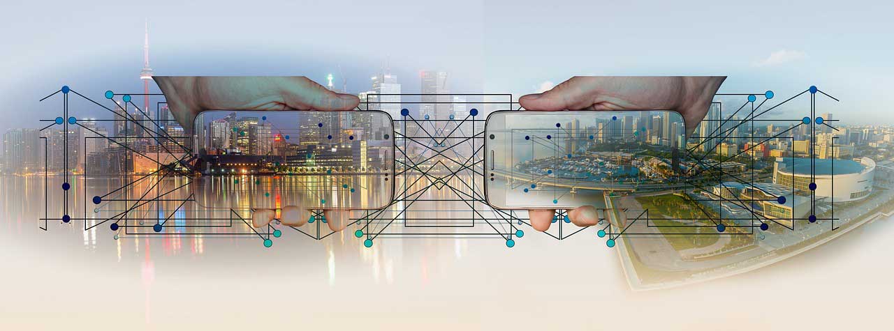 Smart City Graphic showing connectivity