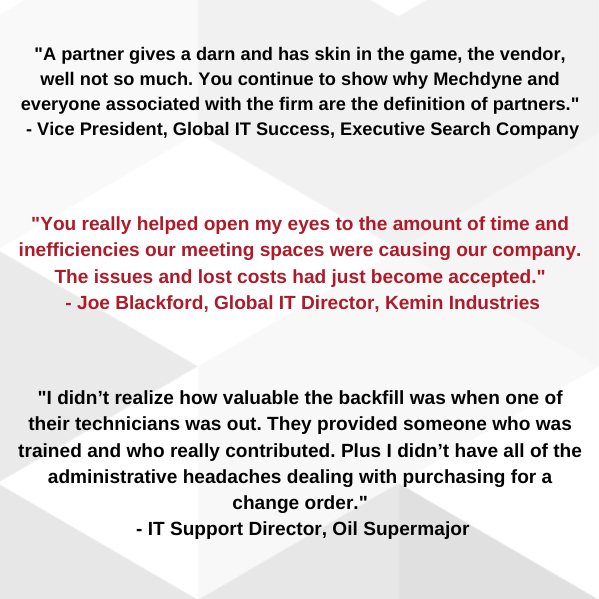 Mechdyne Managed Service Social Proof