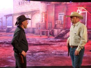 Virtual Production - Filming a Western with a large visualization display