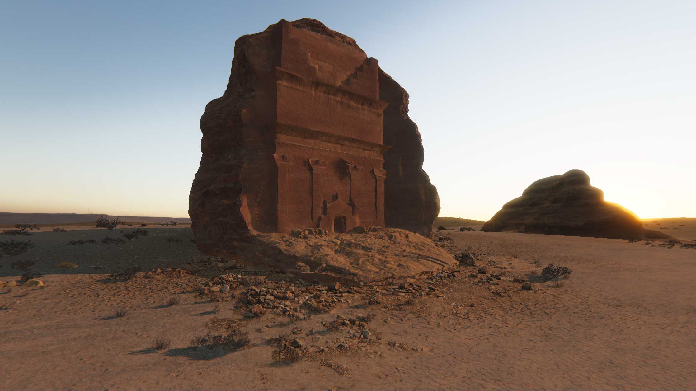 Tombs of Lihyan in Hegrain, Saudi Arabia in Virtual Reality