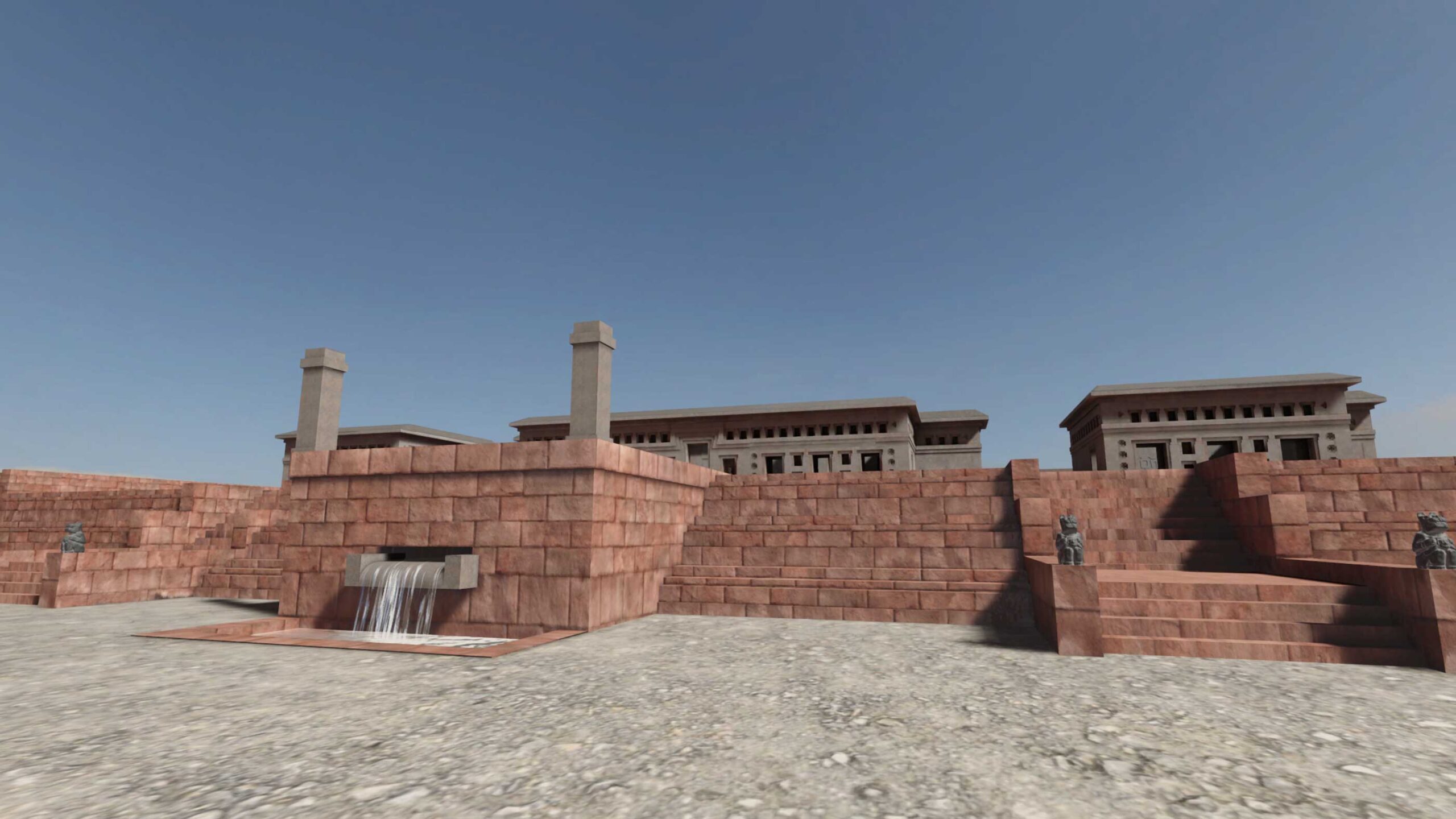 Water feature at Pumapunku world heritage site