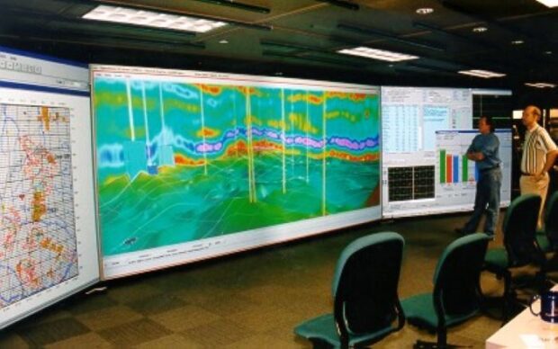 FLEX immersive virtual reality CAVE in slightly angled mode
